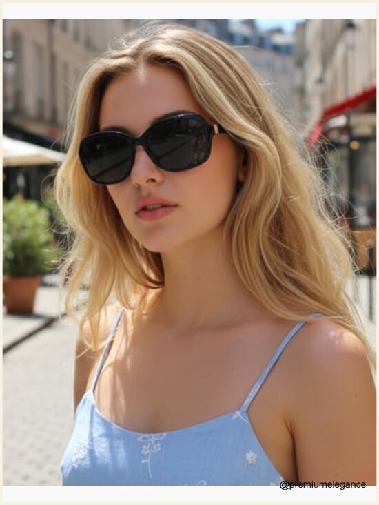 Retro Square Wraparound Polarized Sunglasses UV400 Protection Women main image 4